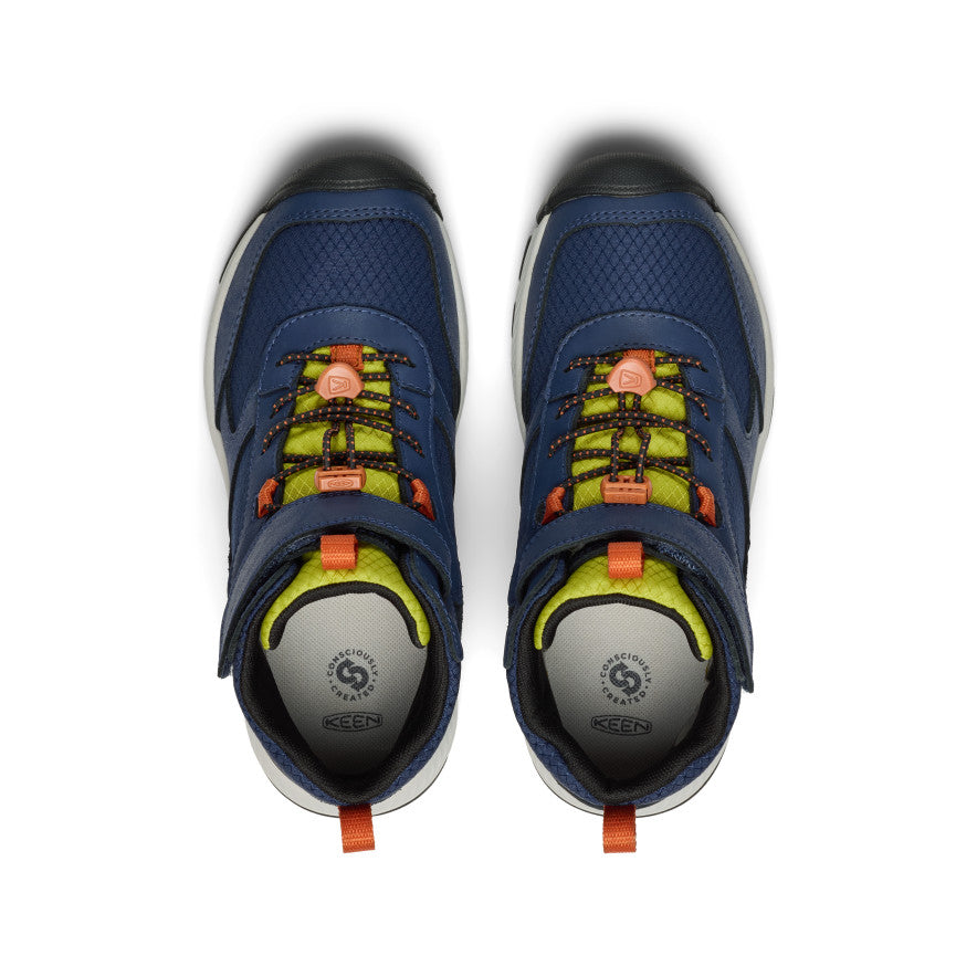 Keen Big Kids' Skua Waterproof Boot Naval Academy/Rogue Green