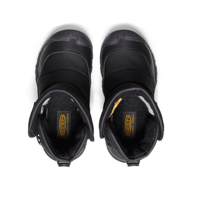 Keen Little Kids' Puffrider Waterproof Winter Boot Black/Steel Grey