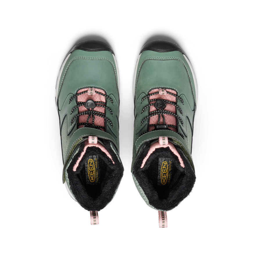 Keen Big Kids' Skua Waterproof Winter Boot Dark Forest/Rose Elegance