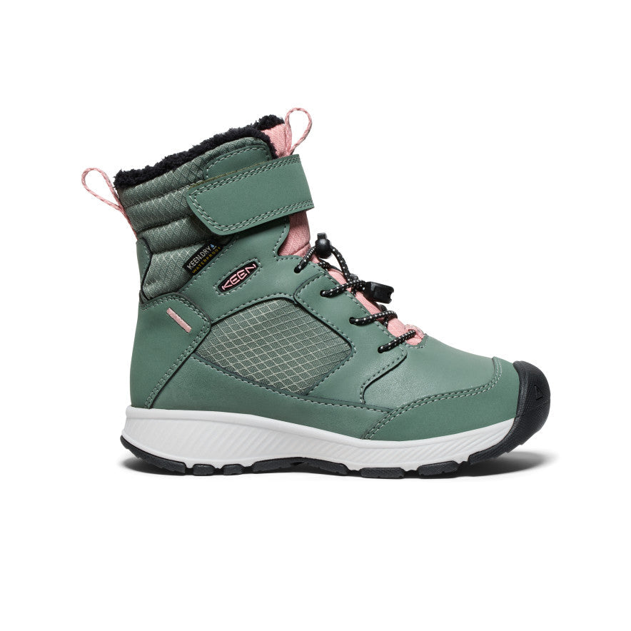 Keen Little Kids' Skua Waterproof Winter Boot Dark Forest/Rose Elegance