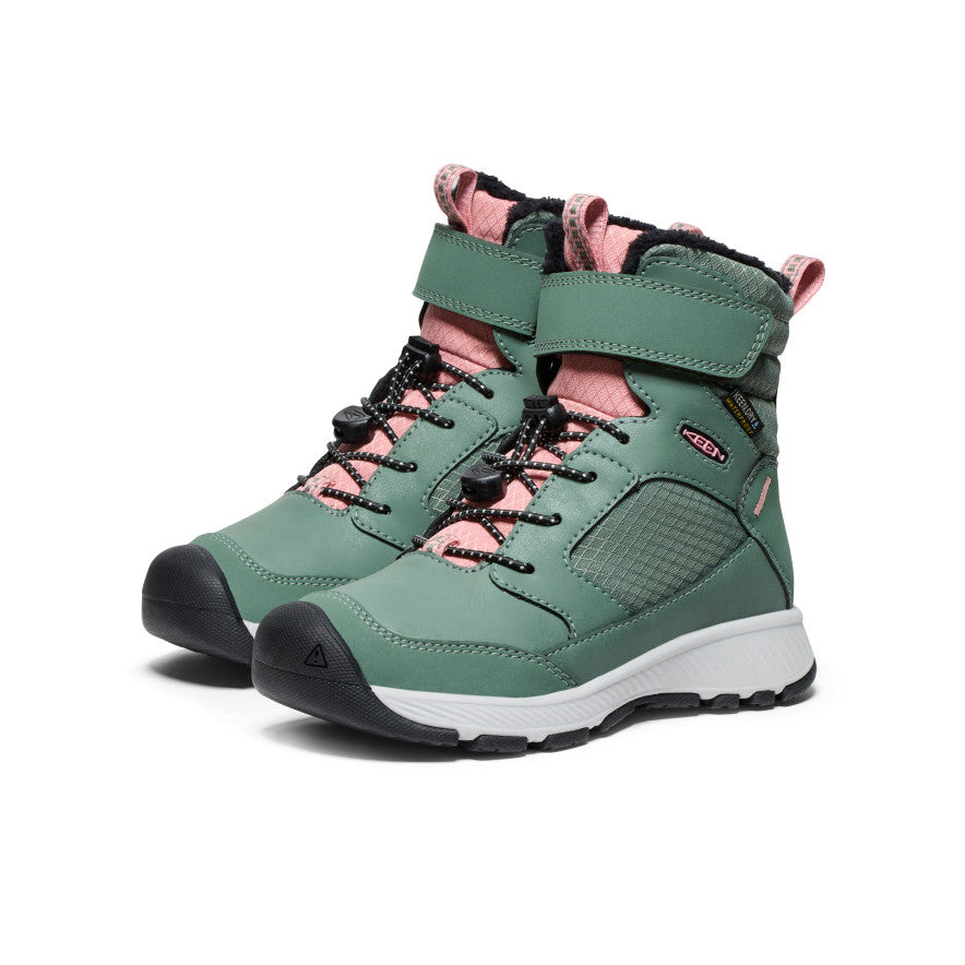 Keen Little Kids' Skua Waterproof Winter Boot Dark Forest/Rose Elegance