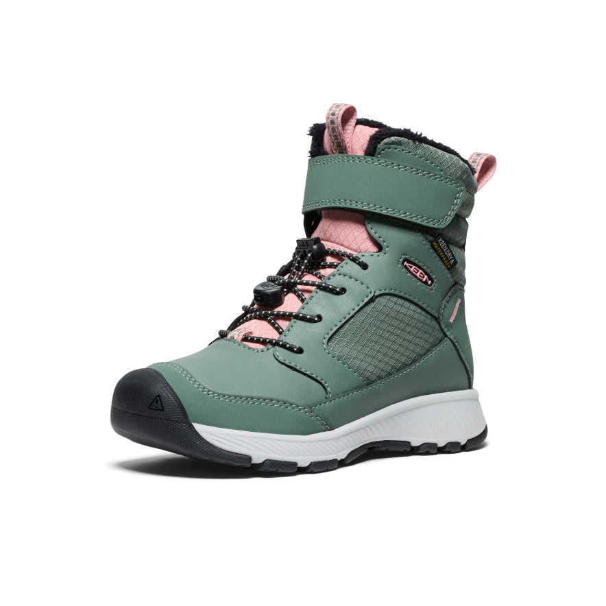 Keen Little Kids' Skua Waterproof Winter Boot Dark Forest/Rose Elegance