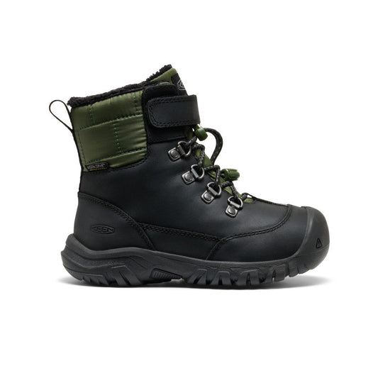 Keen Little Kids' Kanibou Waterproof Winter Boot Black/Bronze Green