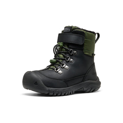 Keen Little Kids' Kanibou Waterproof Winter Boot Black/Bronze Green
