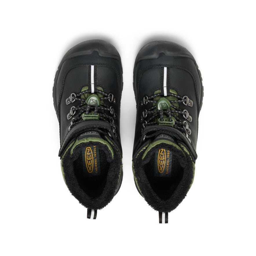 Keen Little Kids' Kanibou Waterproof Winter Boot Black/Bronze Green