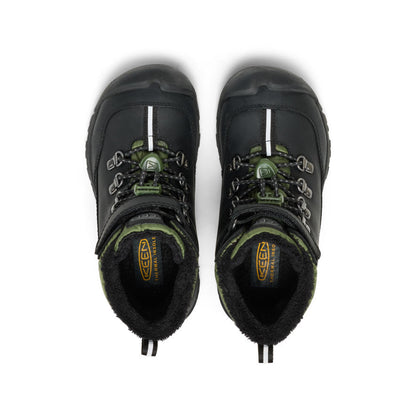 Keen Little Kids' Kanibou Waterproof Winter Boot Black/Bronze Green