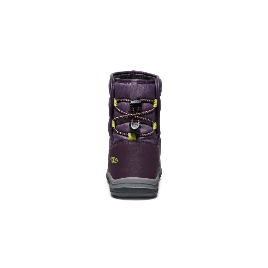 Keen Big Kids' Puffrider Waterproof Winter Boot Black Plum/Daiquiri Green