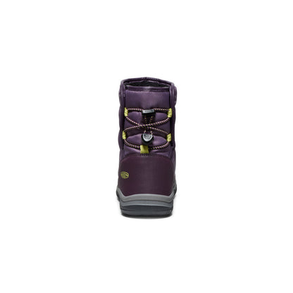 Keen Big Kids' Puffrider Waterproof Winter Boot Black Plum/Daiquiri Green