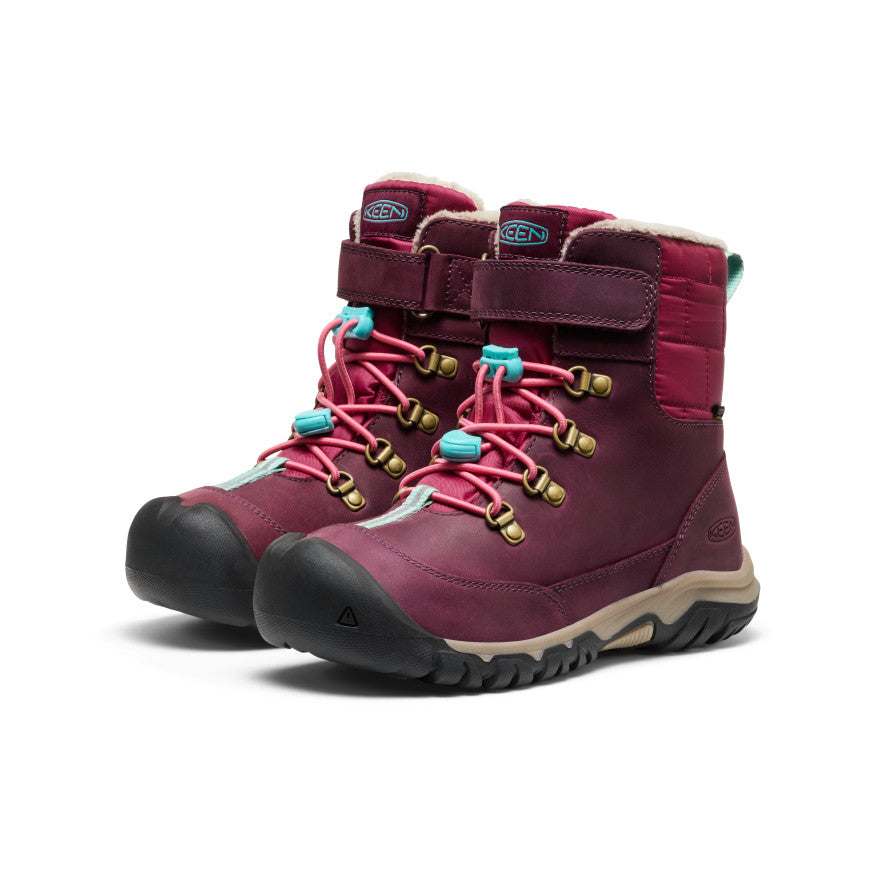 Keen Big Kids' Kanibou Waterproof Winter Boot Fig/Pink Lemonade