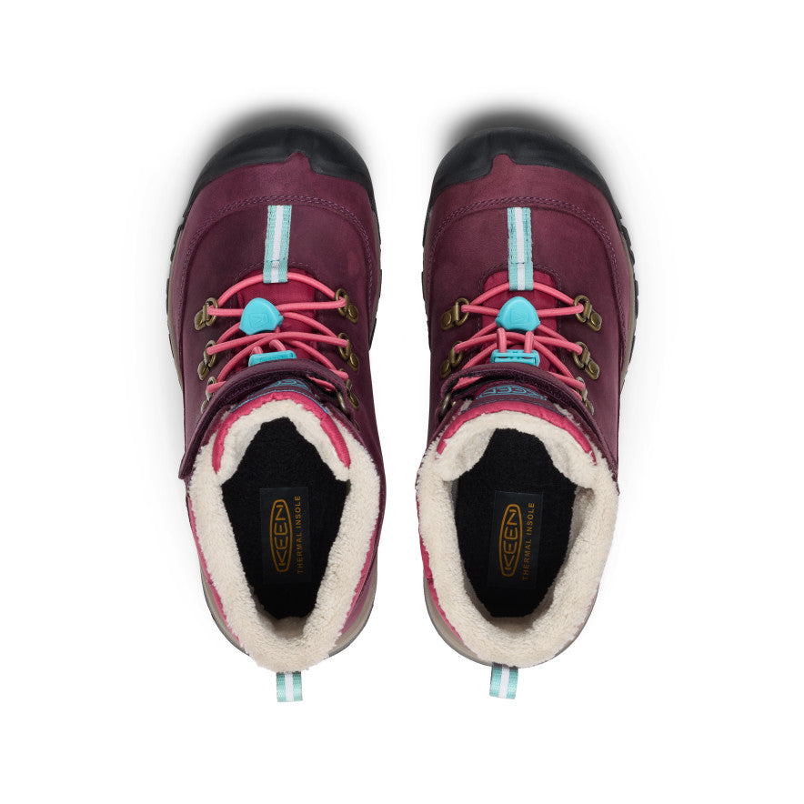 Keen Big Kids' Kanibou Waterproof Winter Boot Fig/Pink Lemonade