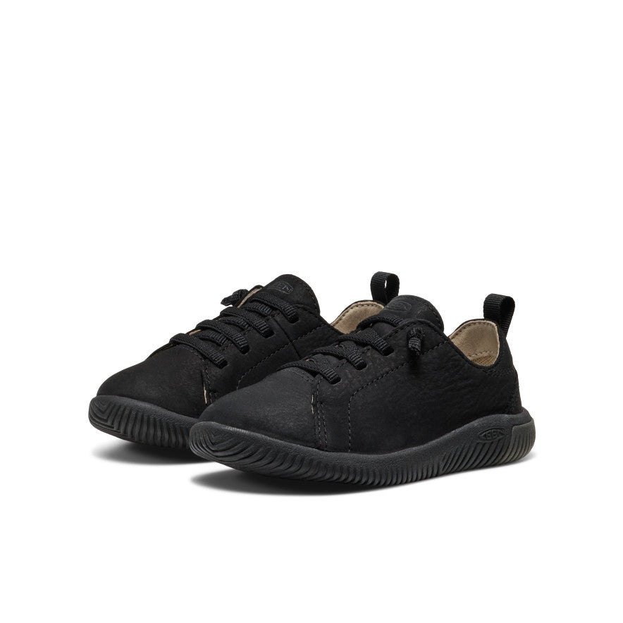 Keen Little Kids' KNX Leather Sneaker Triple Black