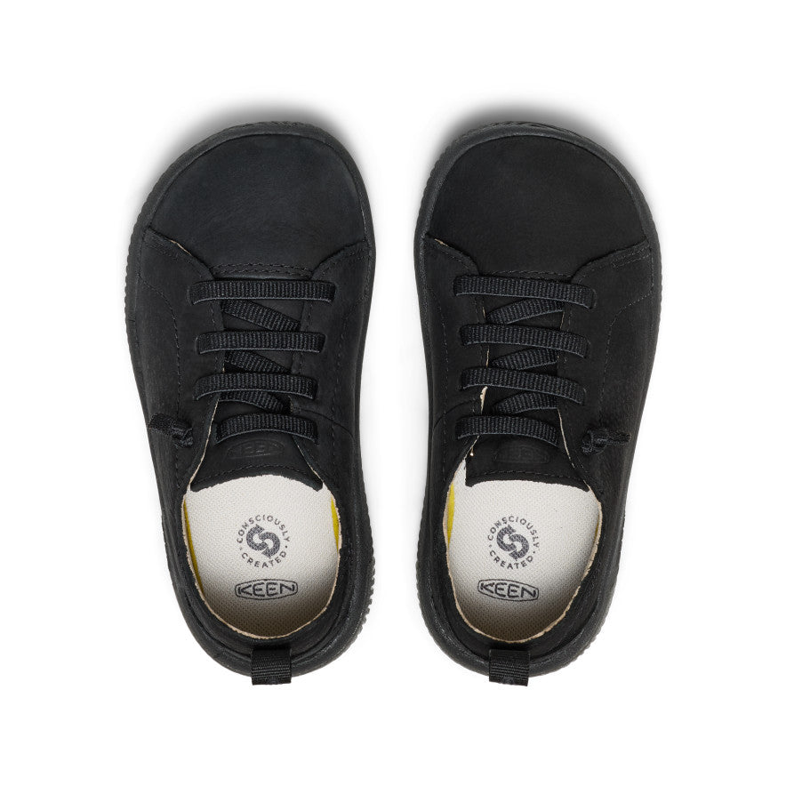 Keen Little Kids' KNX Leather Sneaker Triple Black