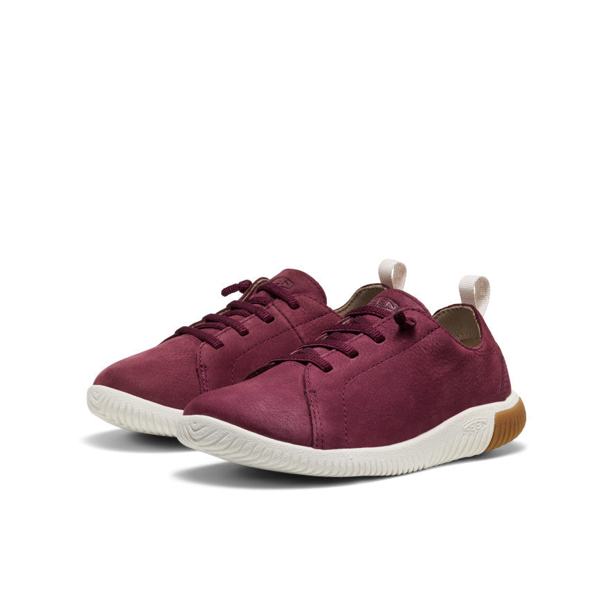Keen Big Kids' KNX Leather Sneaker Fig/Star White