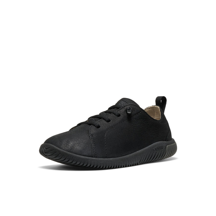 Keen Big Kids' KNX Leather Sneaker Triple Black