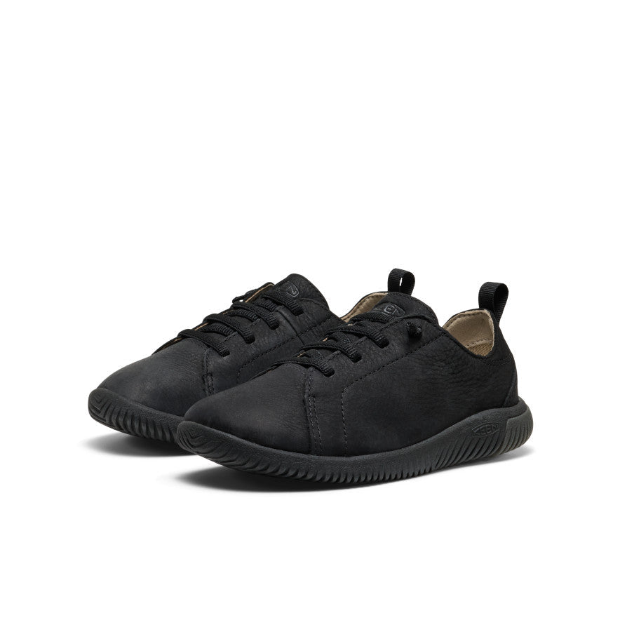 Keen Big Kids' KNX Leather Sneaker Triple Black