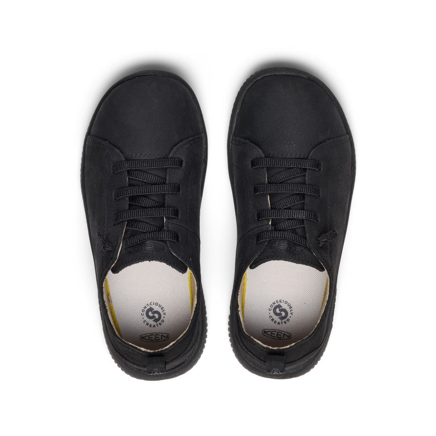 Keen Big Kids' KNX Leather Sneaker Triple Black