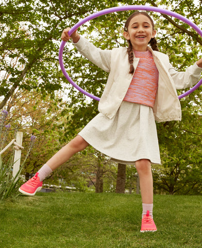 Keen Big Kids' KNX Knit Sneaker Dubarry/Star White