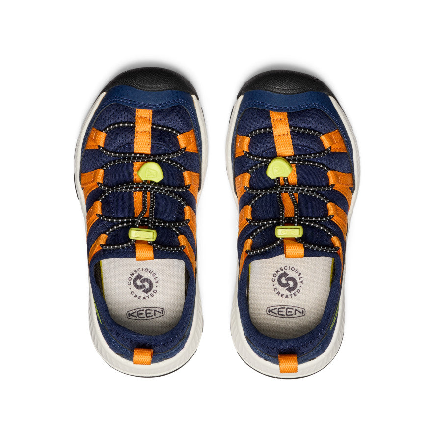 Keen Little Kids' Motozoa Sneaker Naval Academy/Bright Marigold
