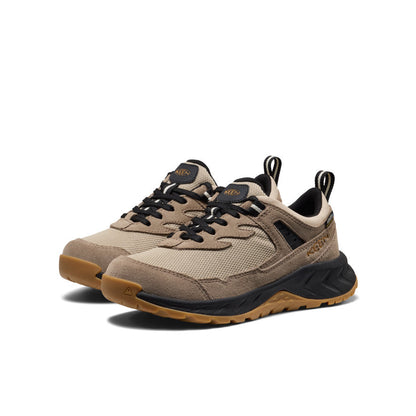Keen Big Kids' Hightrail Waterproof Hiking Shoe Brindle/Oak Buff