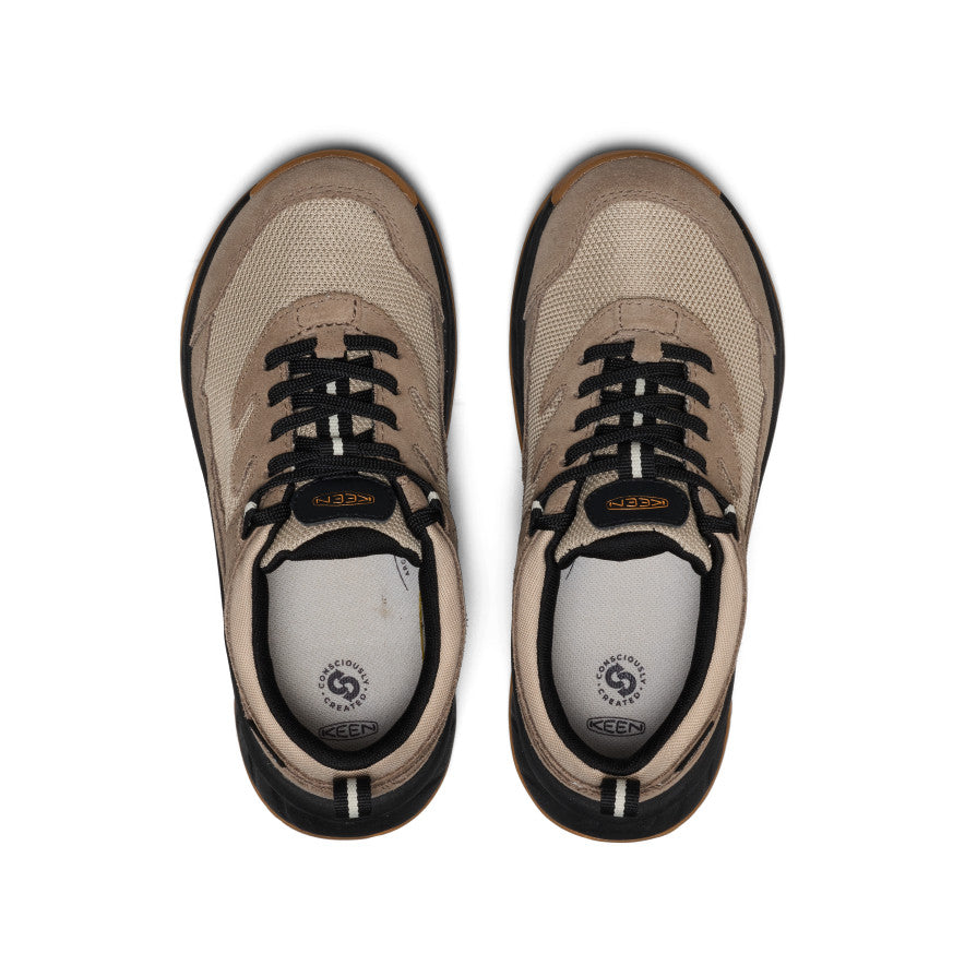 Keen Big Kids' Hightrail Waterproof Hiking Shoe Brindle/Oak Buff