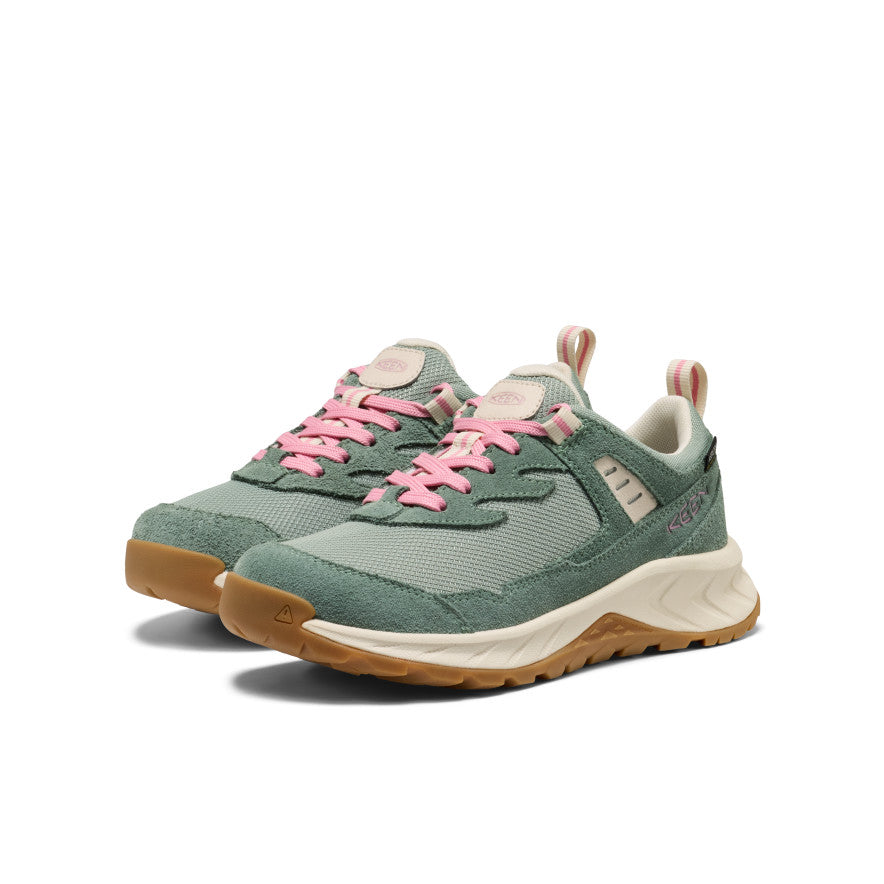 Keen Big Kids' Hightrail Waterproof Hiking Shoe Lily Pad/Cashmere Rose
