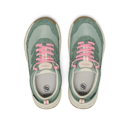 Keen Big Kids' Hightrail Waterproof Hiking Shoe Lily Pad/Cashmere Rose