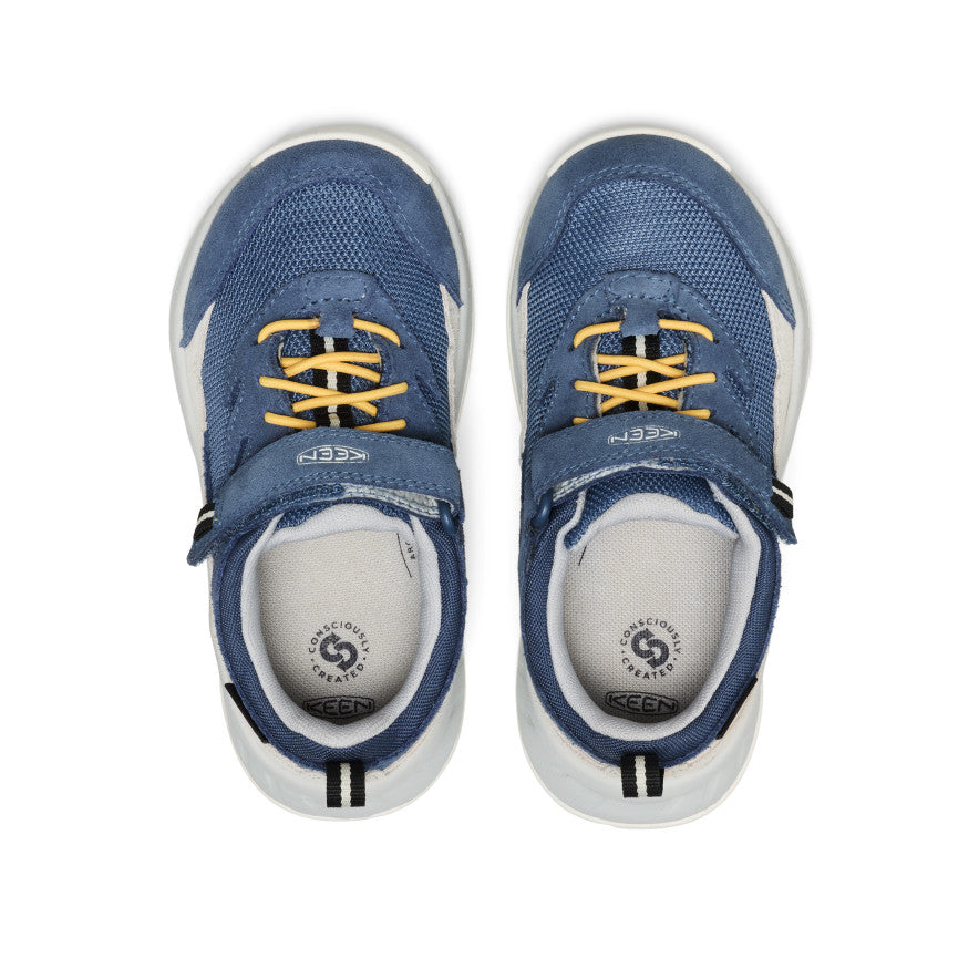 Keen Little Kids' Hightrail Waterproof Hiking Shoe Vintage Indigo/Alloy