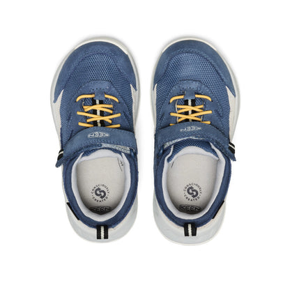 Keen Little Kids' Hightrail Waterproof Hiking Shoe Vintage Indigo/Alloy
