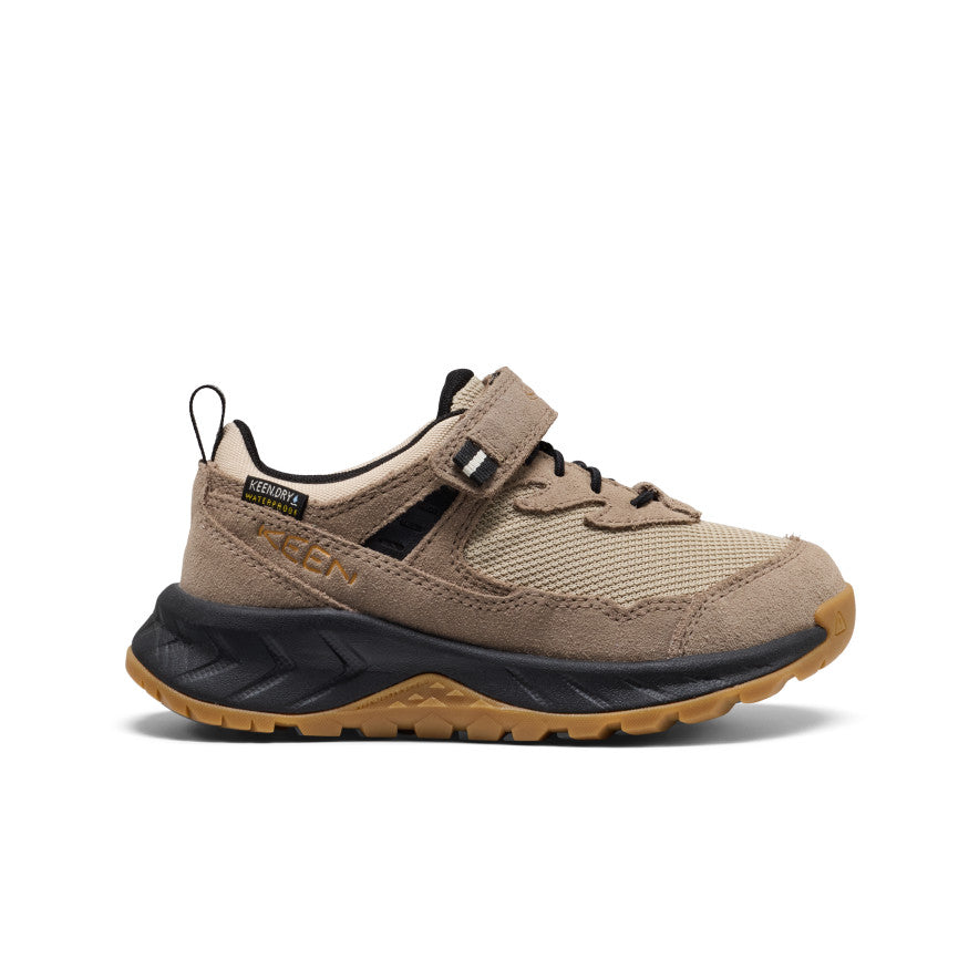 Keen Little Kids' Hightrail Waterproof Hiking Shoe Brindle/Oak Buff