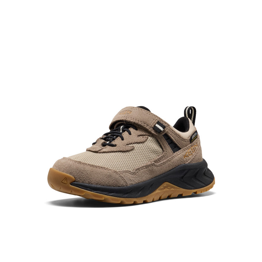 Keen Little Kids' Hightrail Waterproof Hiking Shoe Brindle/Oak Buff