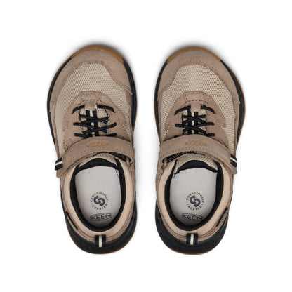 Keen Little Kids' Hightrail Waterproof Hiking Shoe Brindle/Oak Buff
