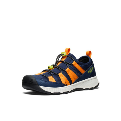 Keen Big Kids' Motozoa Sneaker Naval Academy/Bright Marigold