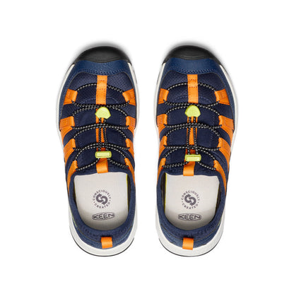 Keen Big Kids' Motozoa Sneaker Naval Academy/Bright Marigold