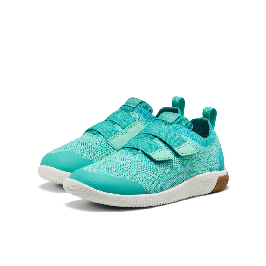 Keen Big Kids' KNX Knit Double Strap Bright Aqua/Cabbage
