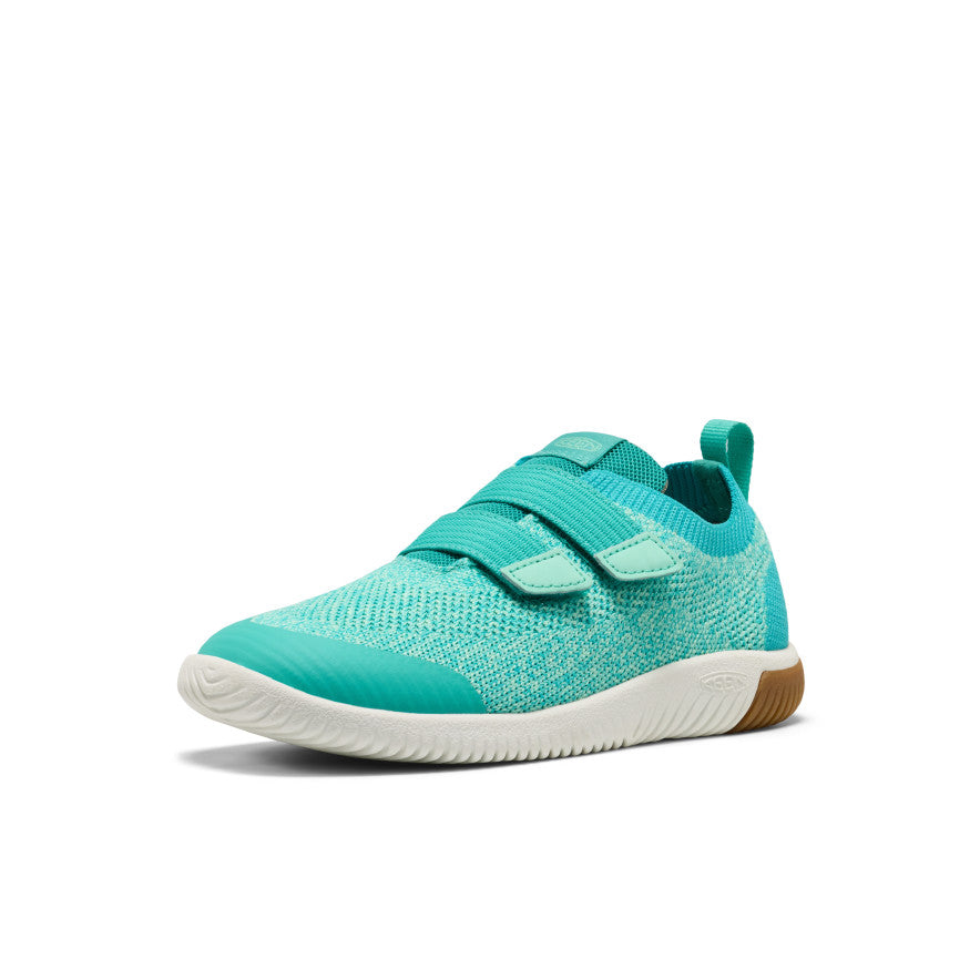 Keen Big Kids' KNX Knit Double Strap Bright Aqua/Cabbage