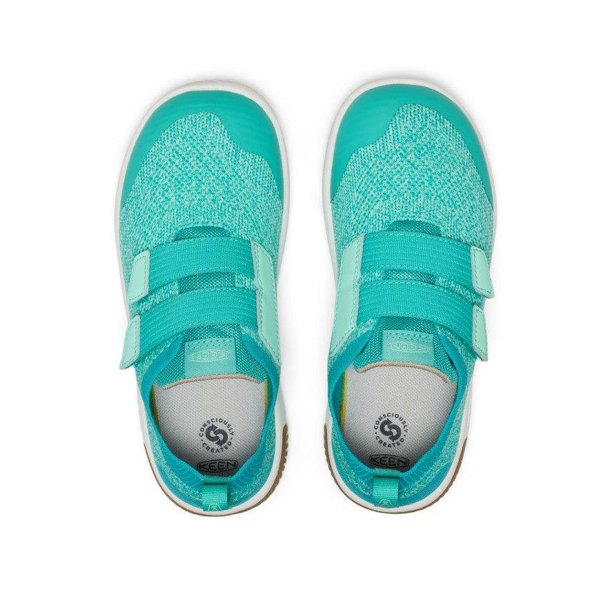 Keen Big Kids' KNX Knit Double Strap Bright Aqua/Cabbage