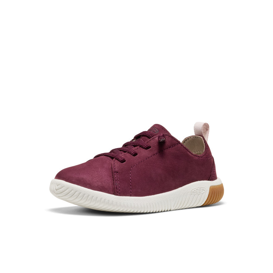 Keen Little Kids' KNX Leather Sneaker Fig/Star White
