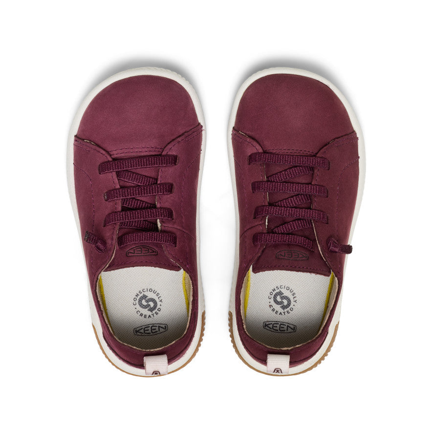 Keen Little Kids' KNX Leather Sneaker Fig/Star White