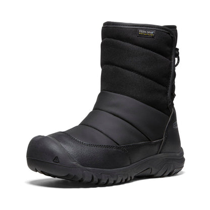 Keen Big Kids' Puffrider Waterproof Winter Boot Black/Steel Grey