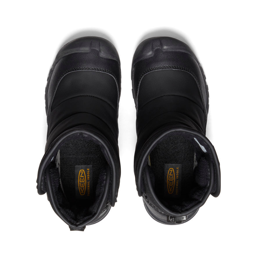 Keen Big Kids' Puffrider Waterproof Winter Boot Black/Steel Grey