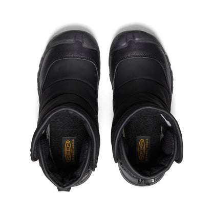 Keen Big Kids' Puffrider Waterproof Winter Boot Black/Steel Grey
