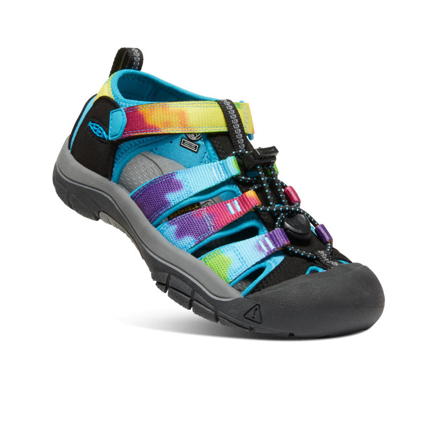Keen Big Kids' Newport H2 Rainbow Tie Dye