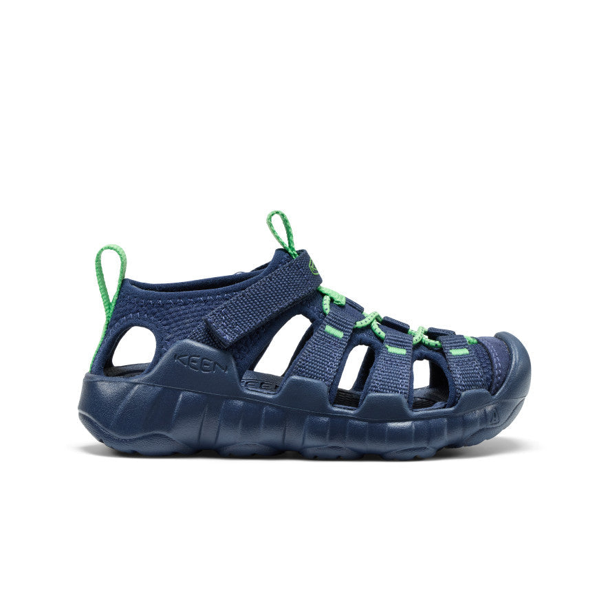 Keen Little Kids' Hyperport H2 Sandal Naval Academy/Vibrant Green
