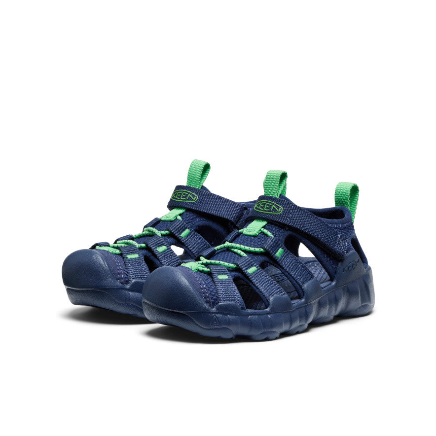 Keen Little Kids' Hyperport H2 Sandal Naval Academy/Vibrant Green