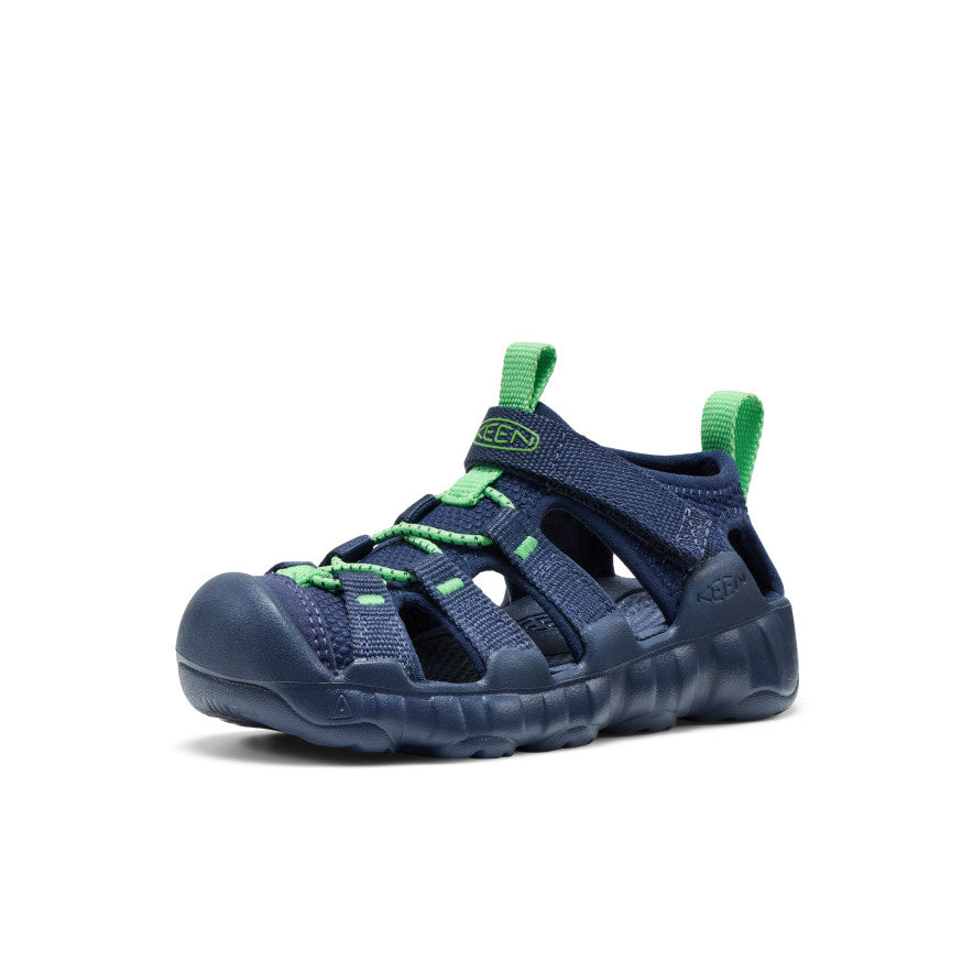 Keen Little Kids' Hyperport H2 Sandal Naval Academy/Vibrant Green