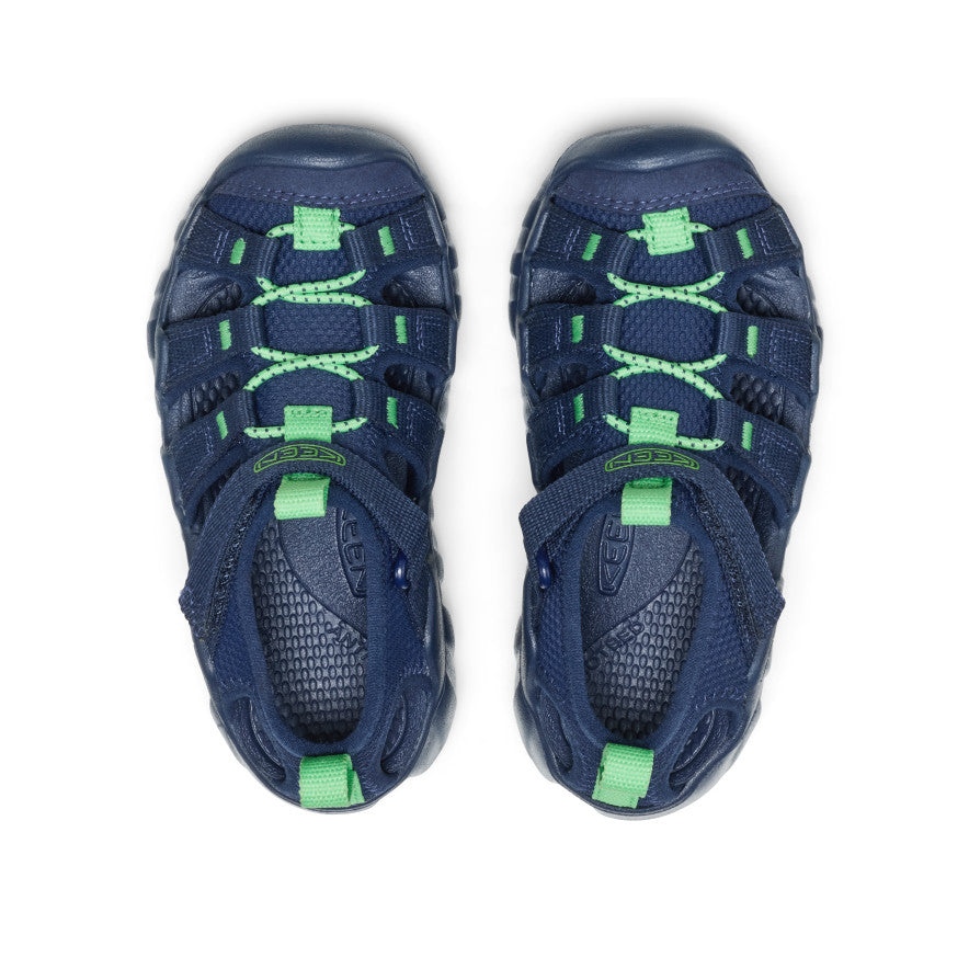 Keen Little Kids' Hyperport H2 Sandal Naval Academy/Vibrant Green