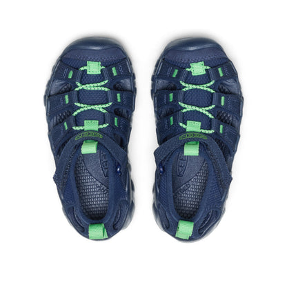 Keen Little Kids' Hyperport H2 Sandal Naval Academy/Vibrant Green