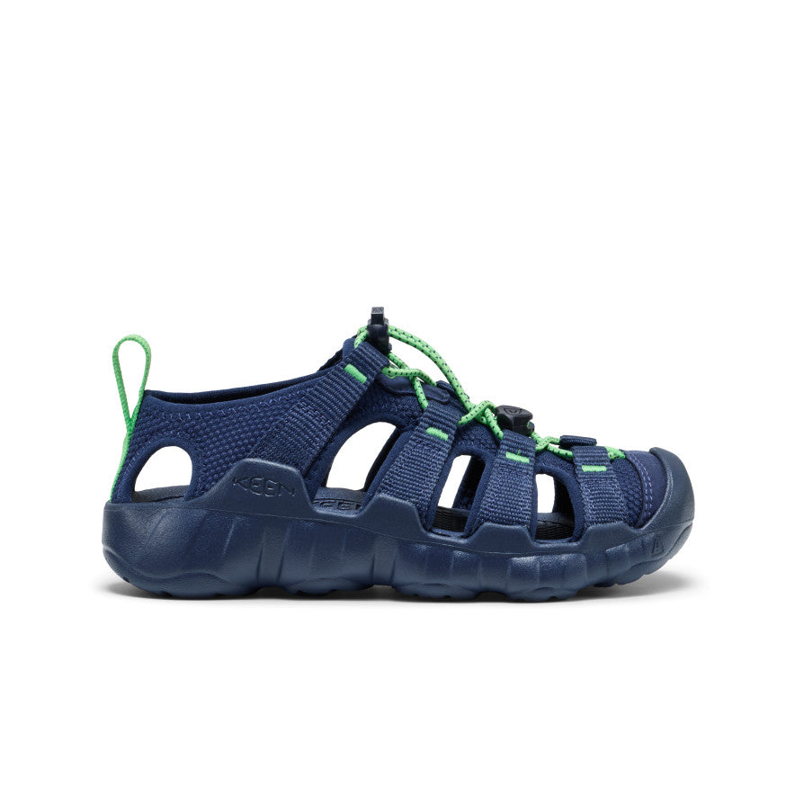 Keen Big Kids' Hyperport H2 Sandal Naval Academy/Vibrant Green