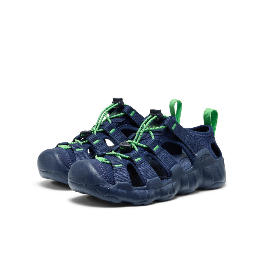 Keen Big Kids' Hyperport H2 Sandal Naval Academy/Vibrant Green