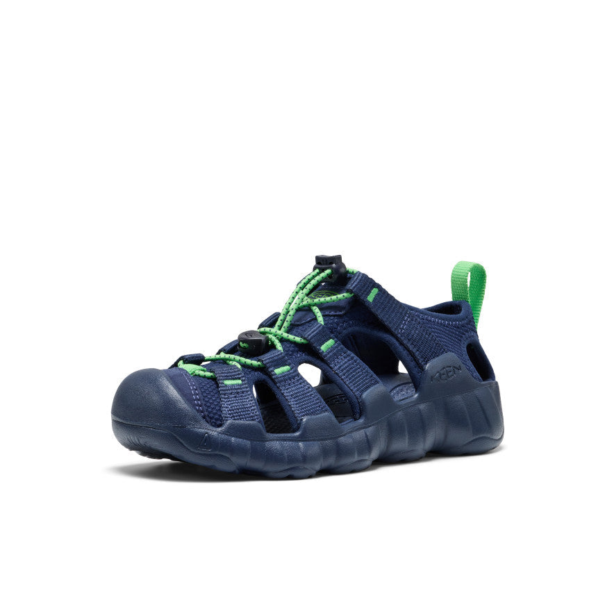 Keen Big Kids' Hyperport H2 Sandal Naval Academy/Vibrant Green